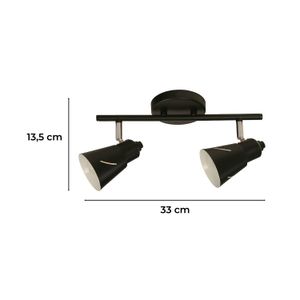 Lampara Dirigible Metal Matt Black 2L40We14 - LUMICENTRO