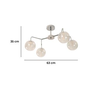 Lampara De Techo Crmx 4L E27 40W - LUMICENTRO