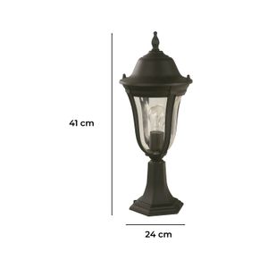 Farol CUMBRE NEGRO de 1 luz con base tipo E27 100W - LUMICENTRO