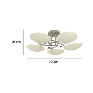 Lampara D/Techo Ho14 5L Cromo 60We27 287663 - LUMICENTRO