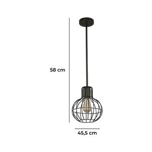 Lampara Colgante Vintag 1L60We27 5100-91 - LUMICENTRO