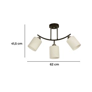 Lampara D/Techo Cur/Neg 3L60We27 5157-91 - LUMICENTRO