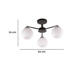 Lampara D/Techo Cr/Ng Bol.3Le2740W 2090 8-2 - LUMICENTRO