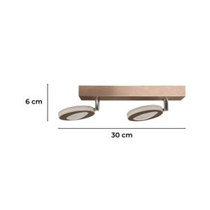 Lampara Dirigible Led Rose Gold Rectang.2L 5W - LUMICENTRO