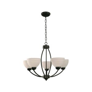 Lampara Colgante Matt Black 5L 60W E27 - LUMICENTRO