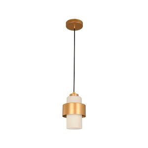 Lampara Colgante Vid Tubo Dorado 1L40We27 - LUMICENTRO