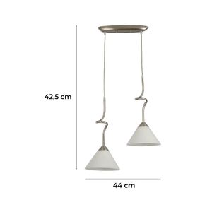 Lampara Colgante Blanca 2L 86173-4 - LUMICENTRO