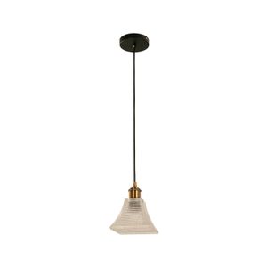 Lámpara colgante de vidrio catedral tipo piramide de 1 luz Potencia de 60 Watts con base tipo E27 - LUMICENTRO