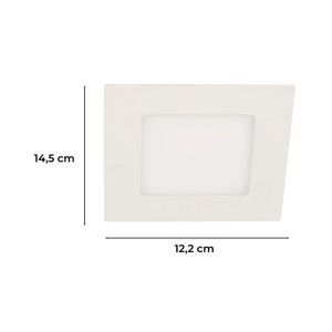 Panel Led Emp Cuad Bl 6W 3000K Luz Calida - LUMICENTRO