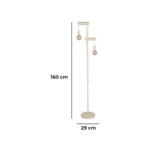 Lámpara de pie con acabado.METAL de 2 luces Potencia de 60 Watts con base tipo E27 - LUMICENTRO