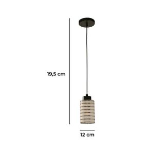 Lámpara colgante TUBULAR pequeña de 1 luz Potencia de 60 Watts con base tipo E27 - LUMICENTRO