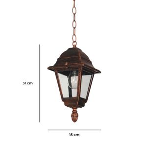 Farol Colgante Plastico Cobre 1L60We27 238332 - LUMICENTRO