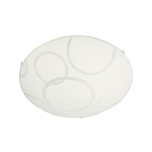 Plafón redondo con diseños de líneas circulares y 2 luces - LUMICENTRO