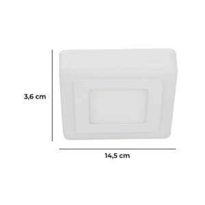 Panel LED sobreponer Potencia de 9 Watts 3K de luz amarilla - LUMICENTRO