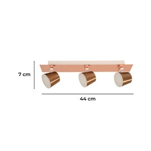 Lampara Dirigible Led Rojo Cobre-Rosa 3L 5W - LUMICENTRO