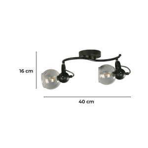 Lampara Dirigible Matt Black Trans 2Le1440W - LUMICENTRO