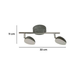 Lampara Dirigible Led Grey-Chrome 2L 5W - LUMICENTRO