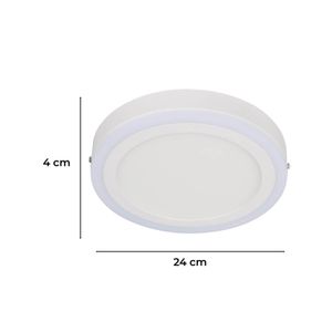 Panel Led Red.Sobr.Doble/Bl 24W L/Amar 3K - LUMICENTRO