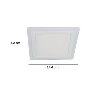 Panel Led Cuad/Emp/Bl/Dobl Luz 24W 6500K - LUMICENTRO