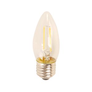Foco LED de filamento, tipo torpedo para boquilla E27 de 2 Watts. Luz amarilla - LUMICENTRO