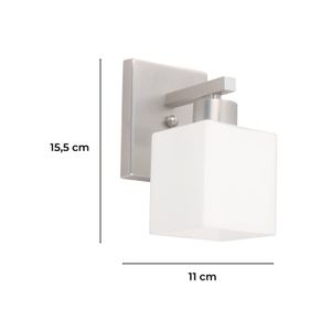 Aplique Cubo/Bl/Sat.1L60We27 3025-41 - LUMICENTRO