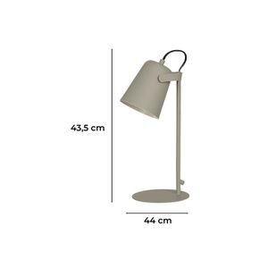 Lampara D/Mesa Gris 1L 45W E27 - LUMICENTRO