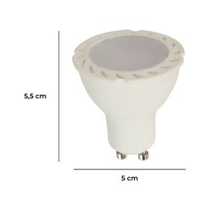 Dicroico LED de 5 Watts de luz calida con base GU10 100 - 240 V - LUMICENTRO