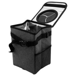 Basurero gris para auto. - AUTO FIELD