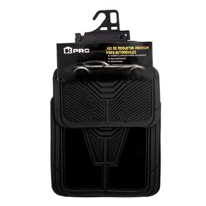 Juego de 4 moquetas color negro para auto. - K PRO
