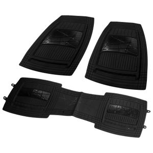 Juego de 3 moquetas negras para auto. - K PRO