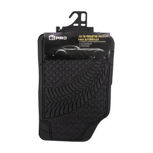 Juego de 4 moquetas para auto, color negro. - K PRO