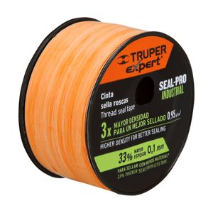 Cinta sella roscas 1" X 13 m de largo, industrial - TRUPER