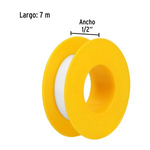 Cinta sella roscas 1/2" X 7 m de largo - PRETUL