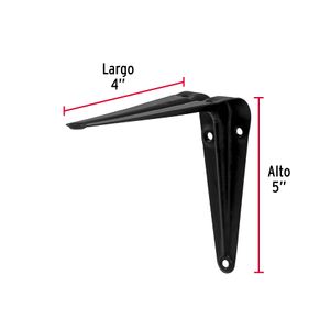 Pie de amigo negra de 4" x 5" - HERMEX