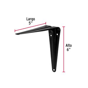 Pie de amigo negro de 5" x 6" - HERMEX