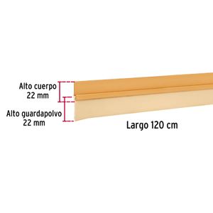 Guardapolvo fijo de 120 cm, dorado - HERMEX