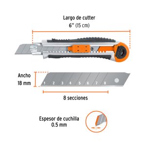 Estilete de 6" para uso pesado - TRUPER