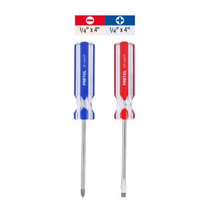 Juego de 2 desarmadores de 1/4" x 4" - PRETUL