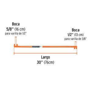 Dobladora de dos bocas para varillas - TRUPER