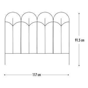 Cerca metálica de 36" x 48" para jardín. - K HOME