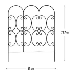 Cerca metálica de 31" x 24" para jardín - K HOME
