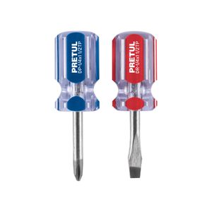 Juego de 2 desarmadores mini de 1/4" x 1 1/2" - PRETUL