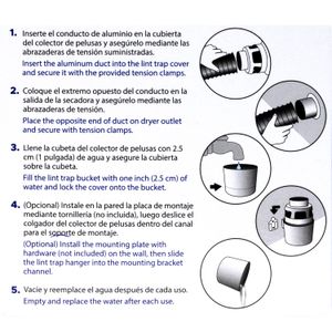 Ducto flexible de 4" x 5ft con atrapa pelusa para ventilación. - K PRO