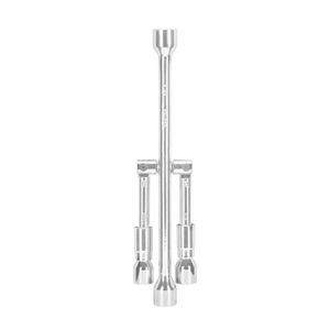 Llave de ruedas plegable de acabado pulido y cromado de 14". - TRUPER