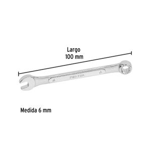 Llave mixta de 6 mm. - PRETUL