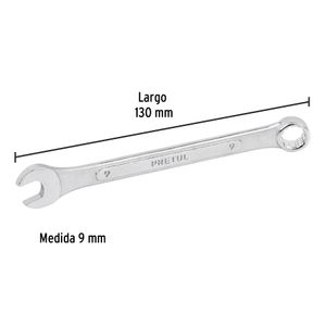 Llave mixta de 9 mm. - PRETUL