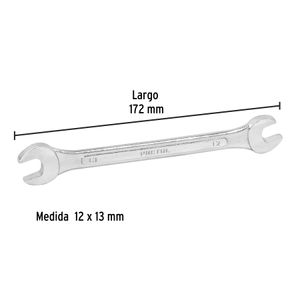 Llave española de 12 x 13mm. - PRETUL