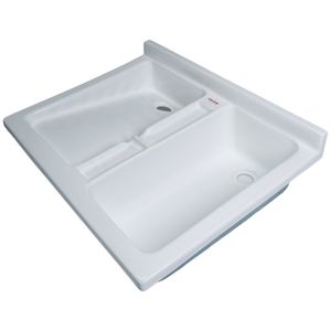 Lavarropa Dual con pozo derecho y jabonera empotrable con flauta de 81 x 61 cm. - FIBRARV