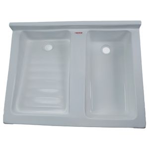 Lavarropa Dual con pozo derecho empotrable con flauta de 81 x 61 cm. - FIBRARV