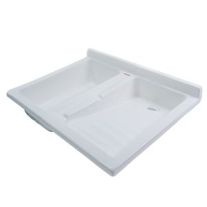 Lavarropa Dual con pozo izquierdo empotrable con flauta de 81 x 61 cm. - FIBRARV